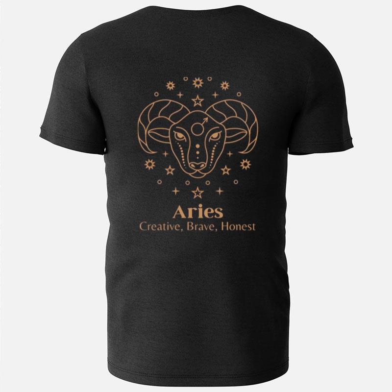 Aries Art Zodiac Design Aesthetic T-Shirts