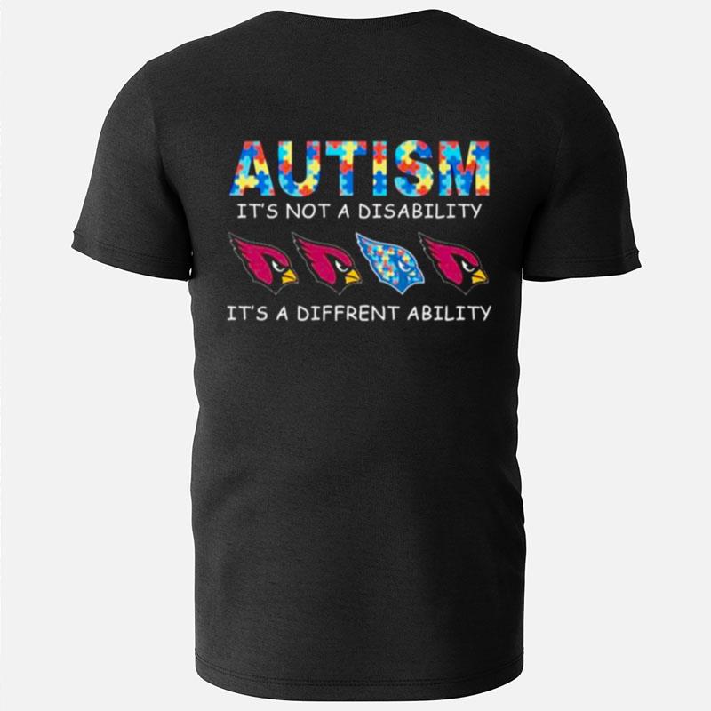 Arizona Cardinals Autism It's Not A Disability It's A Different Ability T-Shirts