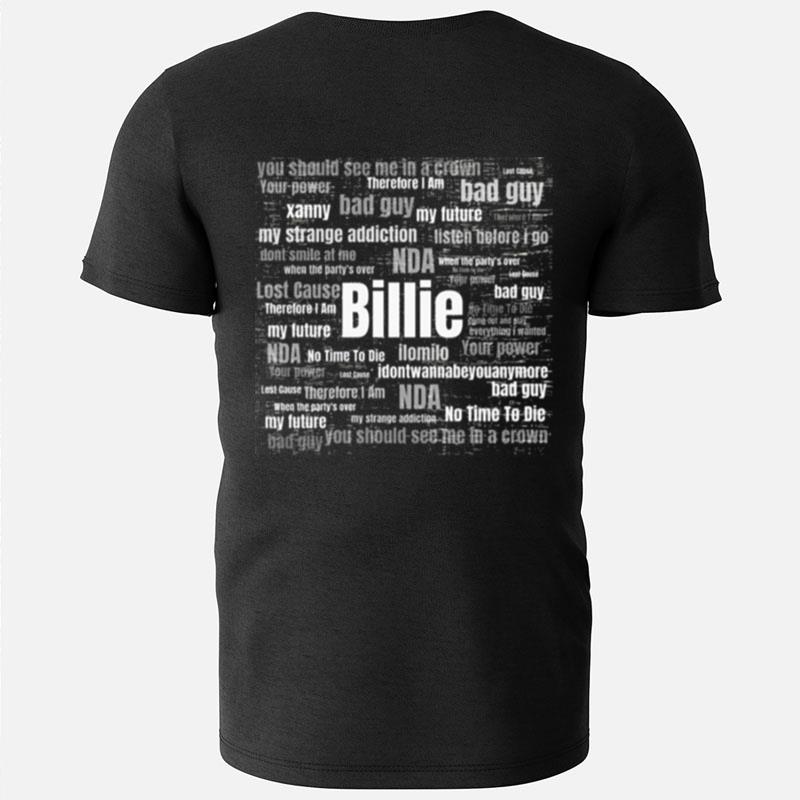 Billie Eilish Song Titles T-Shirts