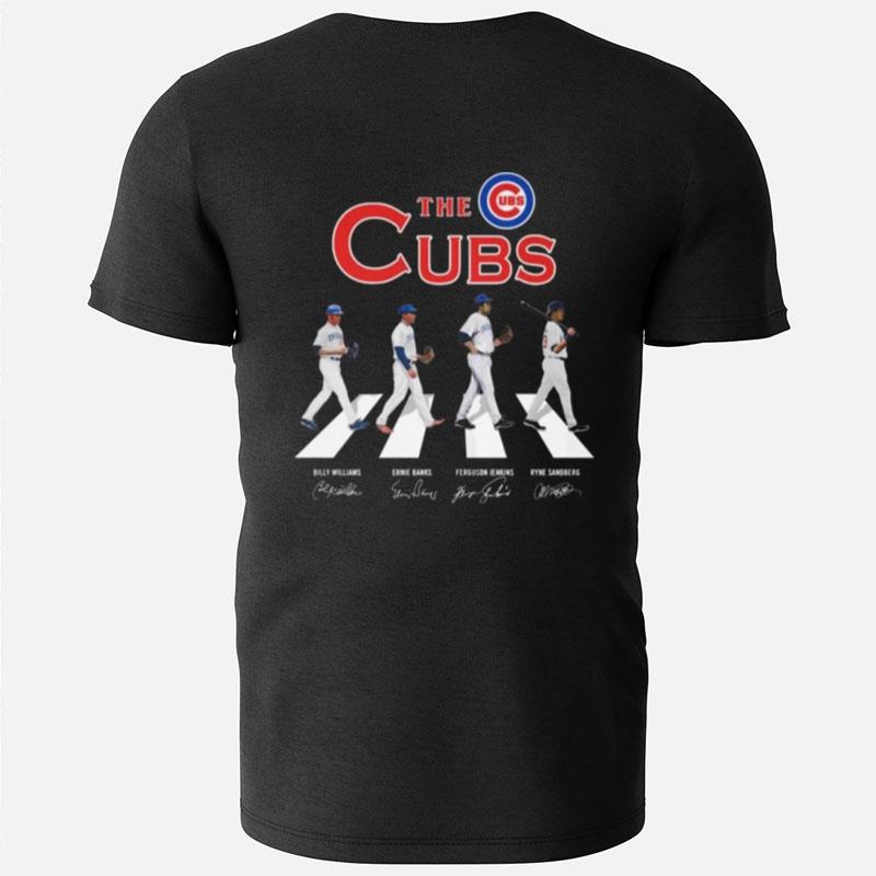 Chicago Cubs Billy Williams Ernie Banks Ferguson Jenkins Ryne Sandberg Signatures T-Shirts