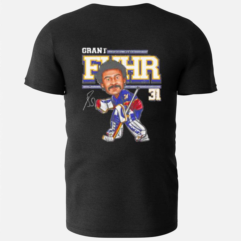 Grant Fuhr No 31 St. Louis Blues Cartoon T-Shirts