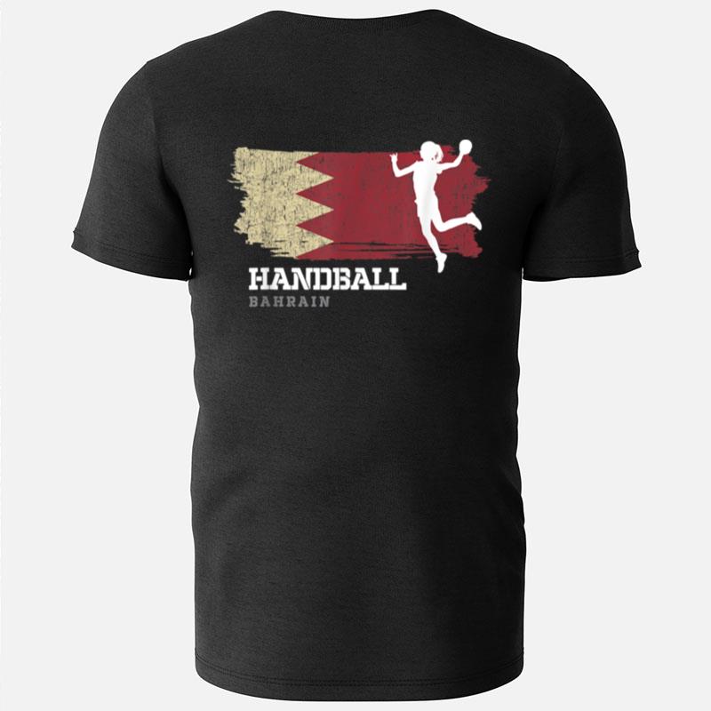 Handball Player Bahrain Flag Sports Womens Handball T-Shirts