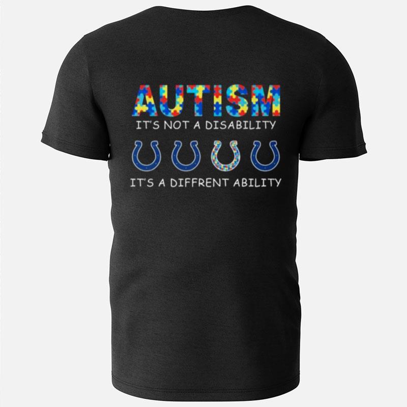 Indianapolis Colts Autism It's Not A Disability It's A Different Ability T-Shirts