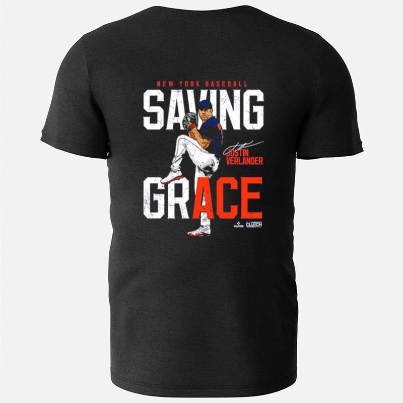 Justin Verlander Saving Grace New York Baseball Signatures T-Shirts