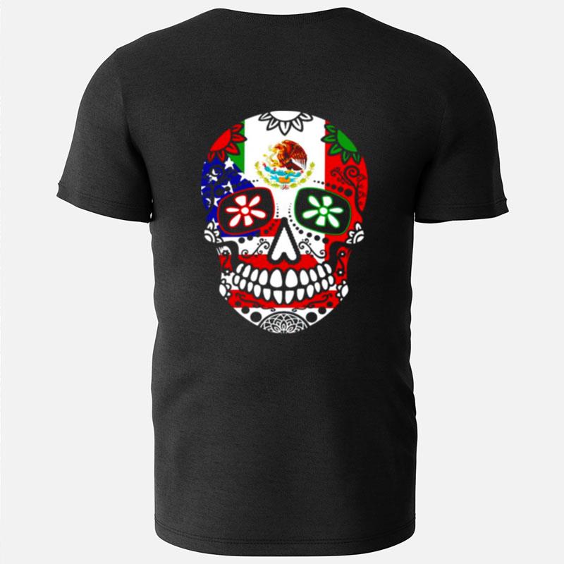 Mexican American Heritage Dia De Los Muertos Skull T-Shirts