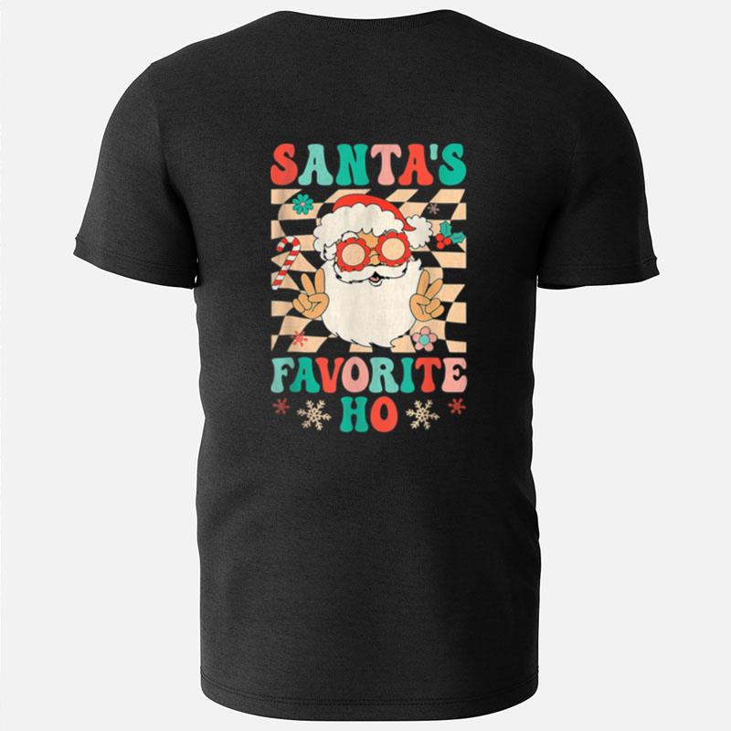 Retro Groovy Christmas Tis The Season Hippie Santa Claus Pjs T-Shirts