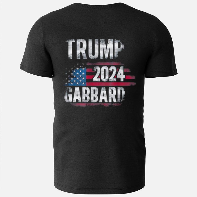 Trump Gabbard 2024 American Flag T-Shirts