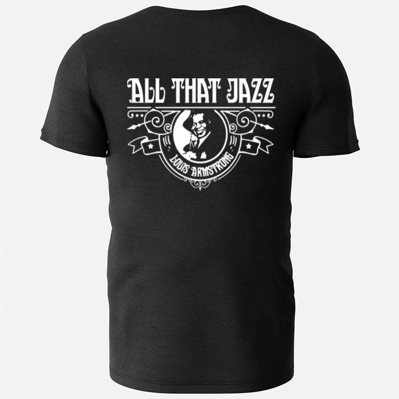 White Design All That Jazz Louis Armstrong T-Shirts
