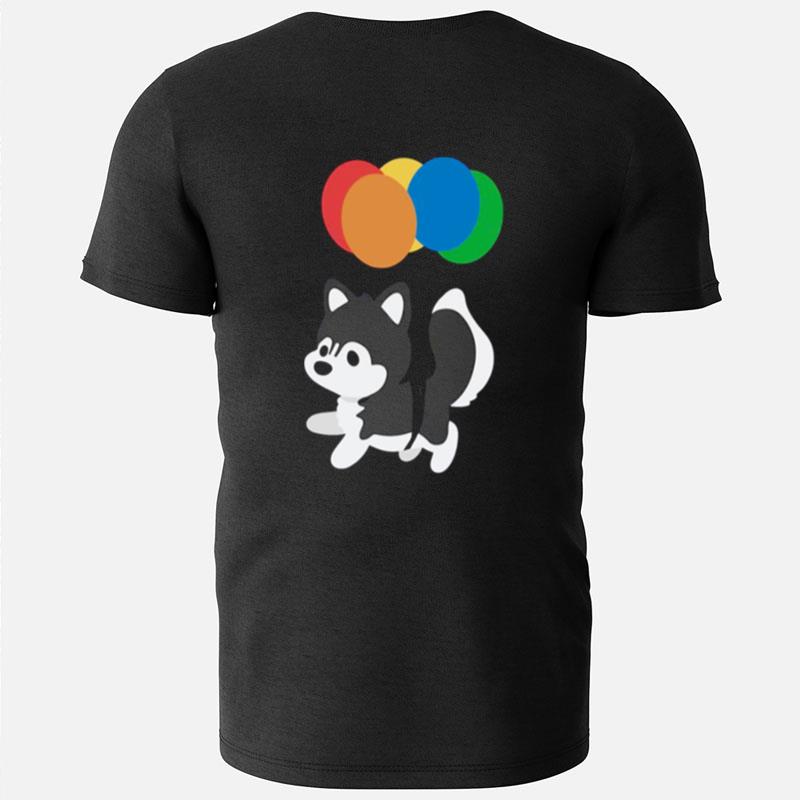 Balloon Husky Chibi Dog T-Shirts