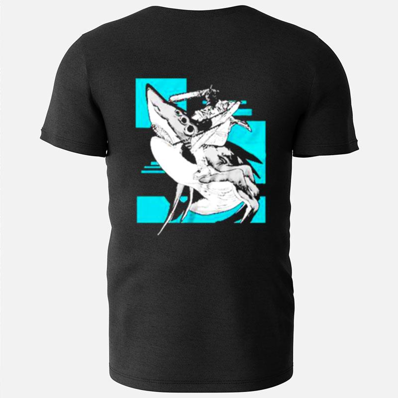 Chainsaw Man Riding Shark T-Shirts