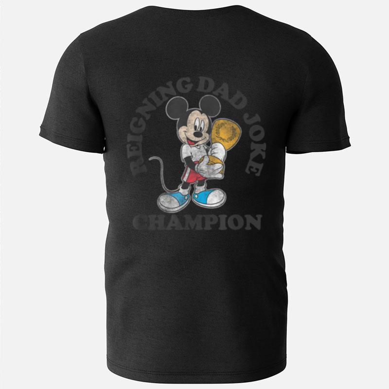 Disney Mickey Classic Father's Day Mickey Dad Joke Champion T-Shirts