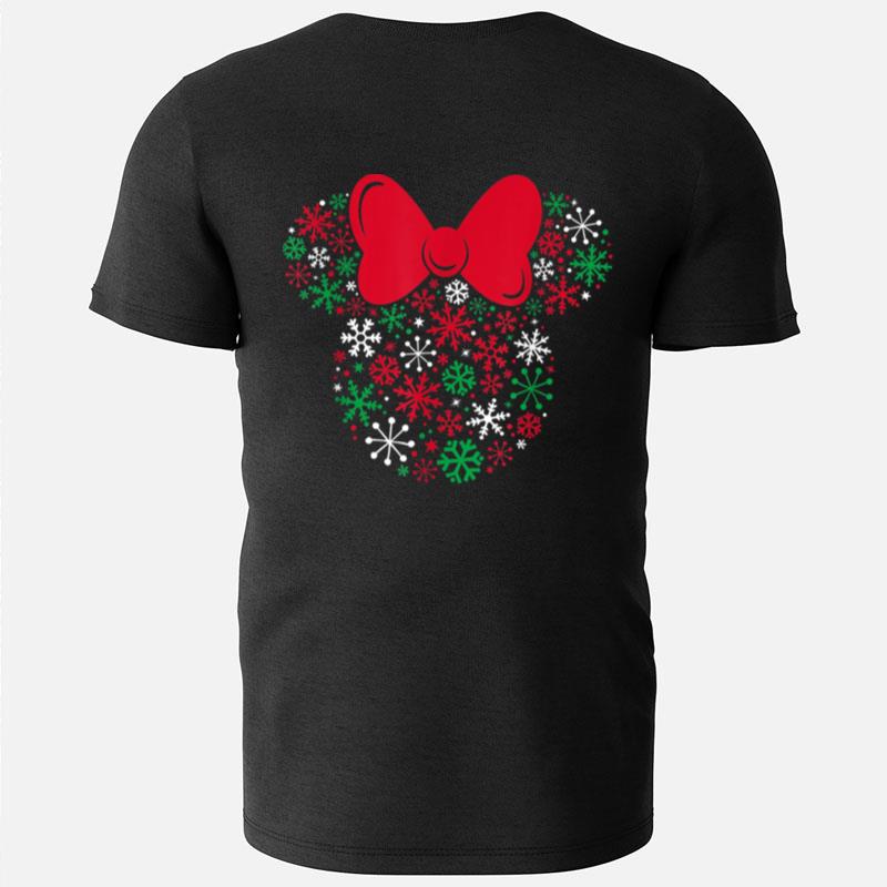 Disney Minnie Mouse Icon Holiday Snowflakes T-Shirts