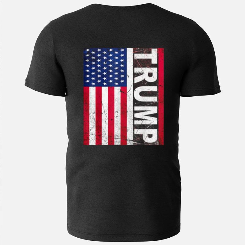 Donald Trump 2024 President American Flag Campaign T-Shirts