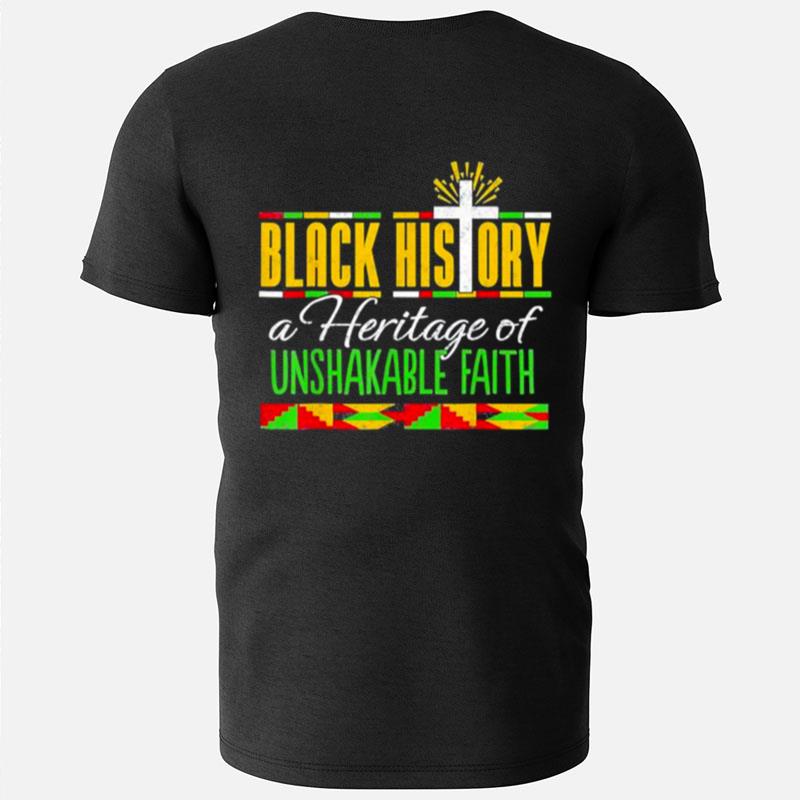 Heritage Of Unshakable Faith Black History Month Pride T-Shirts