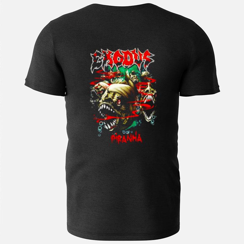 Iconic Design Piranha Exodus Rock Band T-Shirts