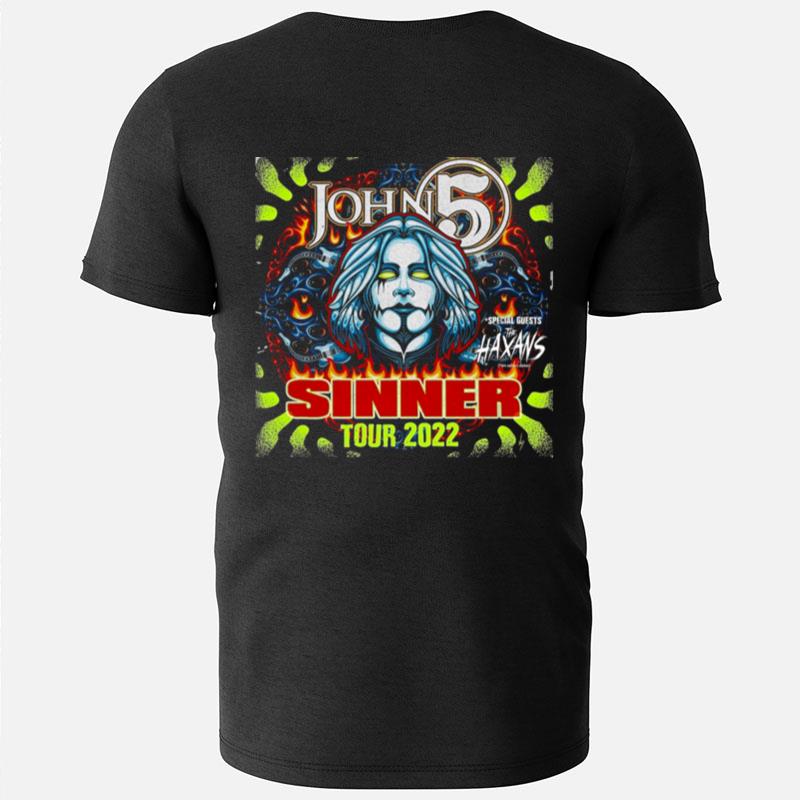 John 5 And The Creatures Sinner Album John 5 Sinner Album Rock T-Shirts