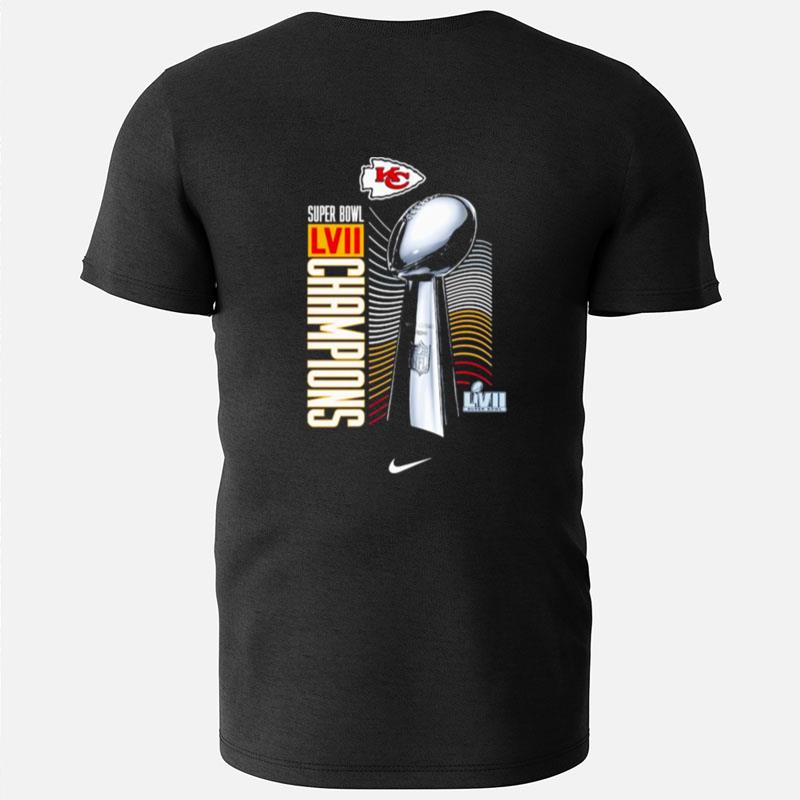 Kansas City Chiefs Nike Super Bowl Lvii Champions Lombardi Trophy T-Shirts