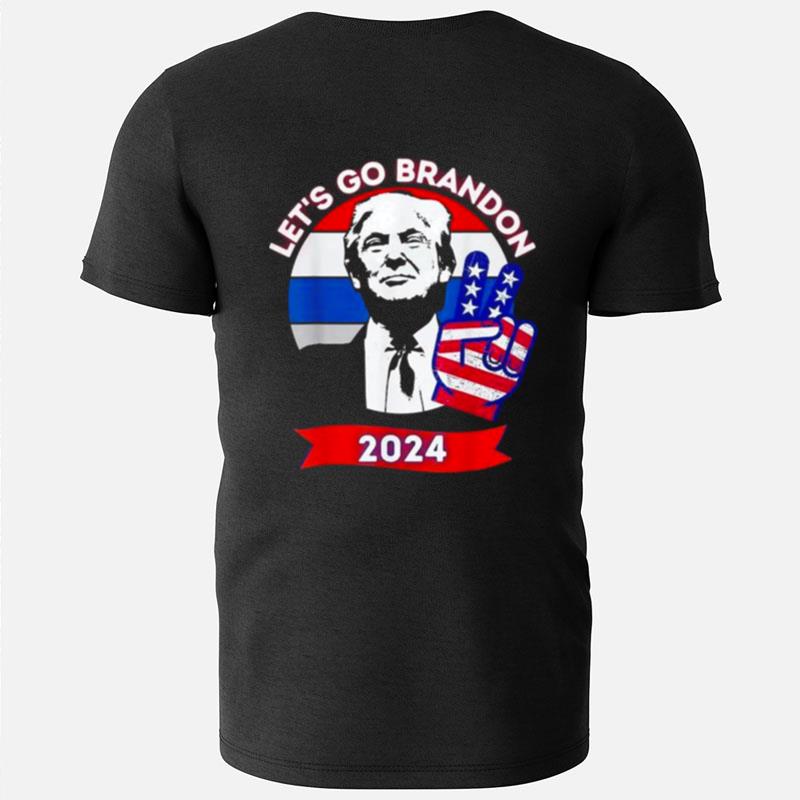 Let's Go Brandon Trump 2024 Impeach Biden Usa Red White Blue American Flag T-Shirts