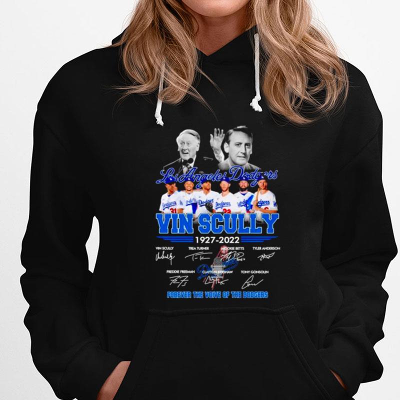 Los Angeles Dodgers Vin Scully Forever The Voice Of The Dodgers Signatures T-Shirts