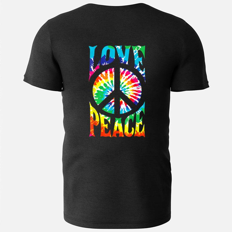 Peace Sign Love 60S 70S Tie Dye Hippie Costume T-Shirts