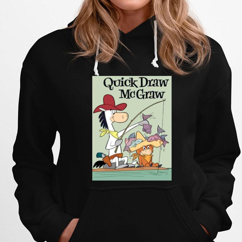 Quick Draw Mcgraw Vintage Fishing Cartoon Abstract Character T-Shirts