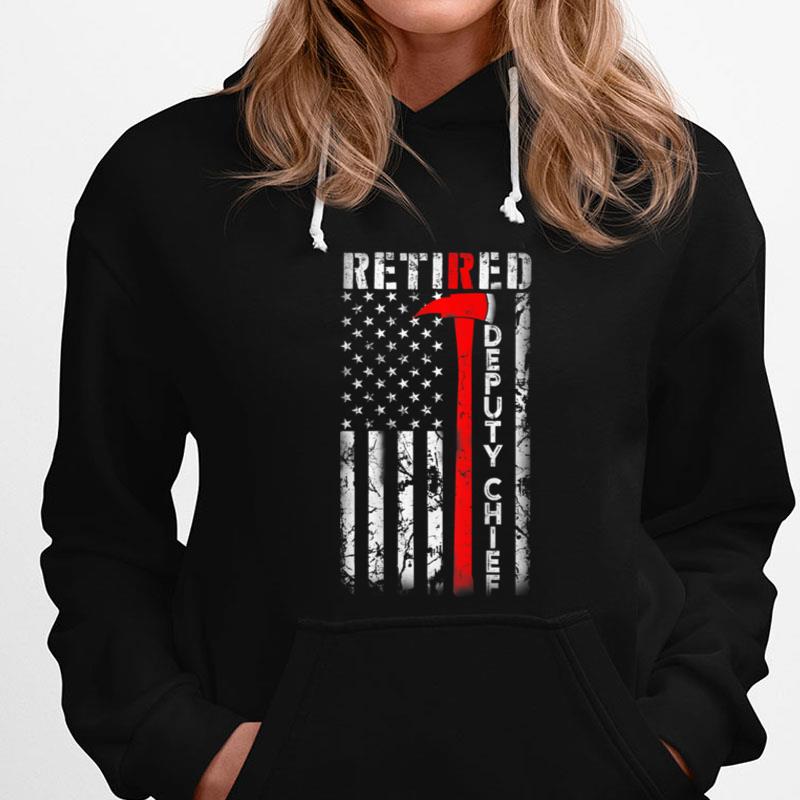 Retired Deputy Fire Chief American Flag Retirement Gifts T-Shirts