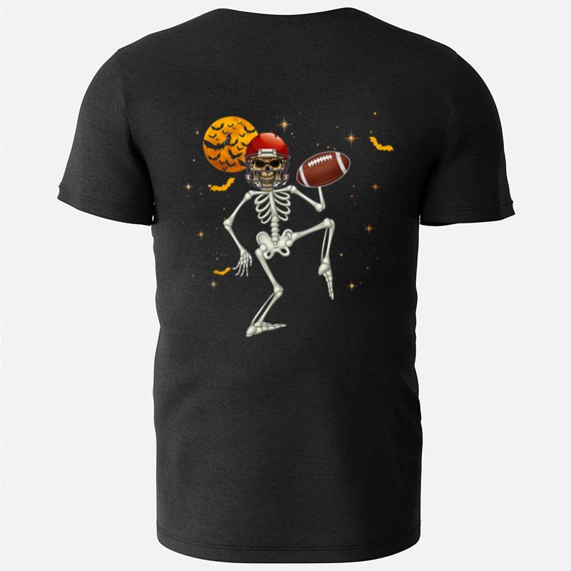 Skeleton Pumpkin Football Halloween Men T-Shirts