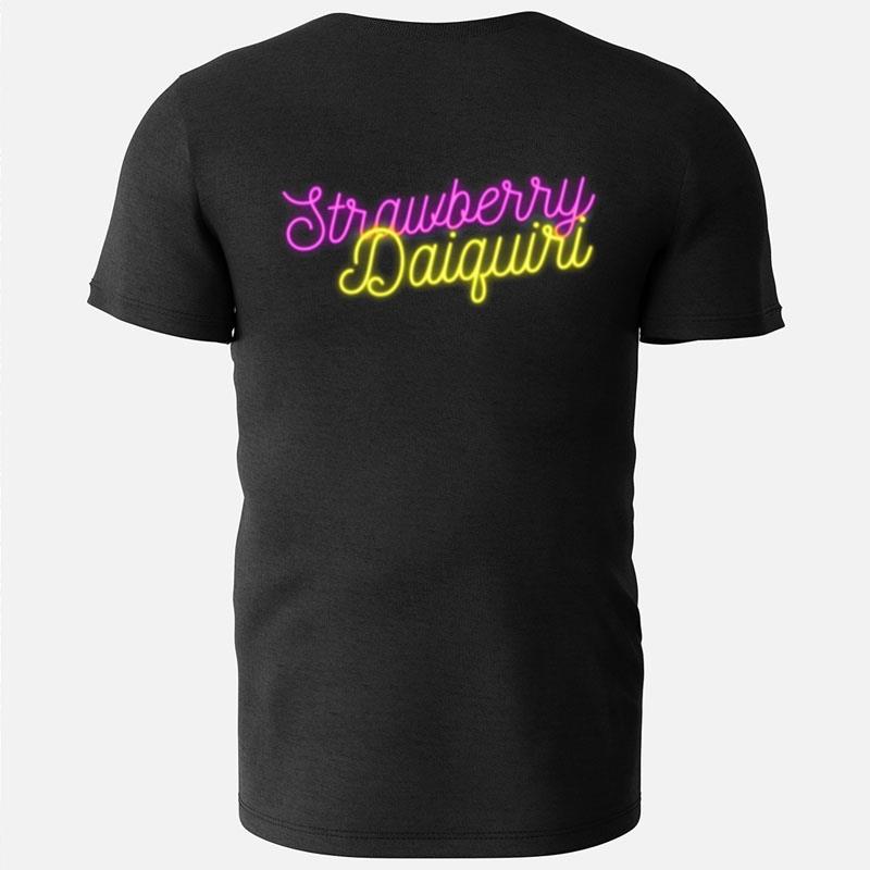 Strawberry Daiquiri Typography Design Cocktail T-Shirts