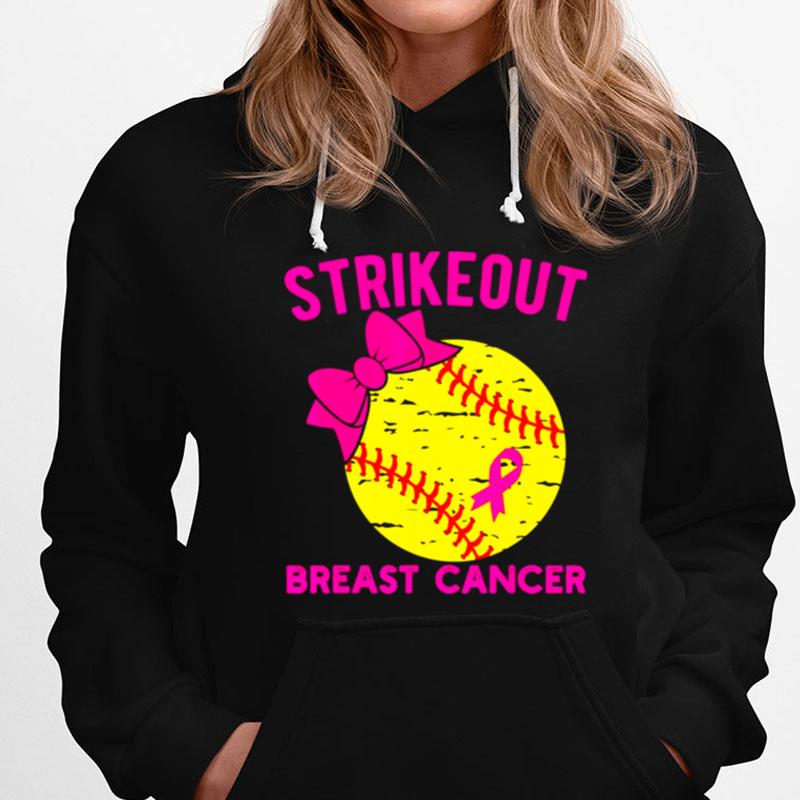 Strike Out Breast Cancer Awareness Vintage Softball Fighters T-Shirts