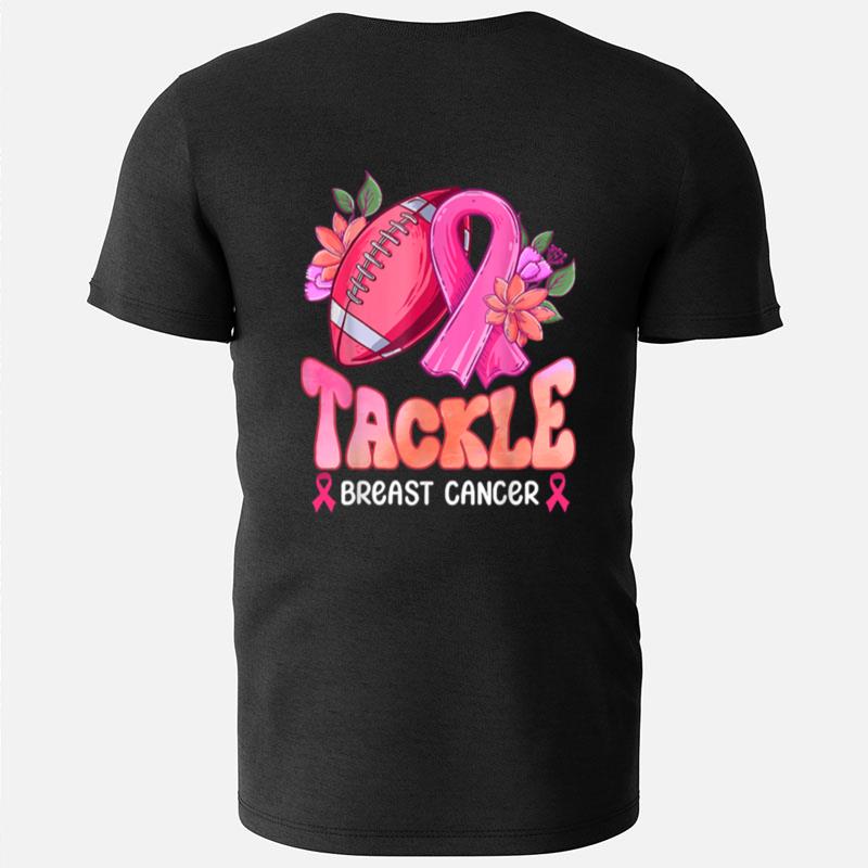 Tackle Breast Cancer Awareness Football Pink Ribbon Boys T-Shirts