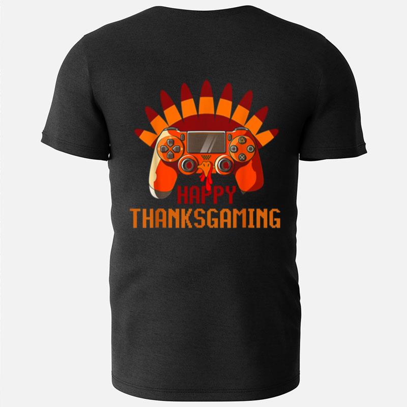 Thanksgiving Gamer Turkey Gaming Controller Kids Boys Men Funny Thanksgiving T-Shirts