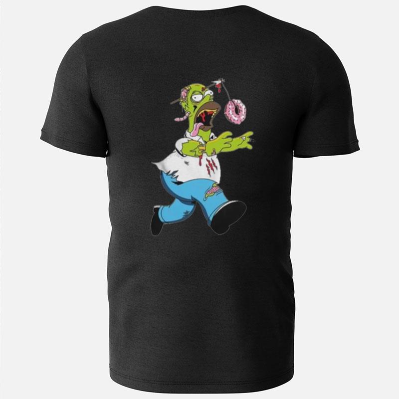 The Simpsons Treehouse Of Horror Homer Zombie Donut Head Halloween T-Shirts