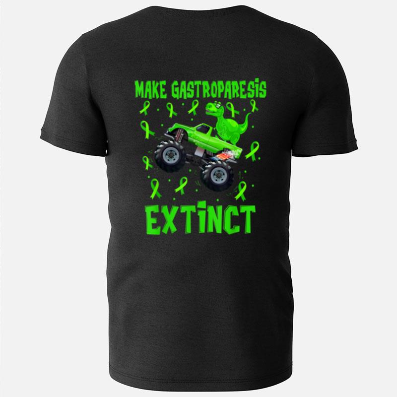 Trex Dino Monster Truck Make Gastroparesis Extinct Awareness T-Shirts