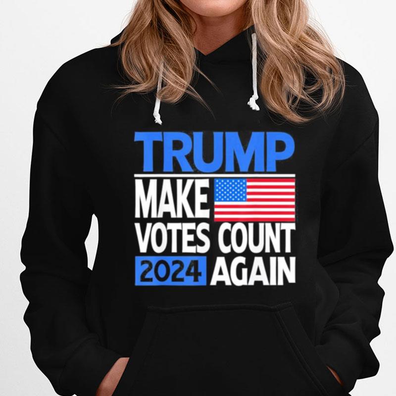Trump 2024 Make Votes Count Again Re Election American Flag T-Shirts