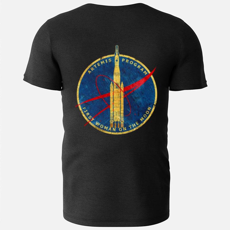Vintage Artemis Program First Woman On The Moon T-Shirts