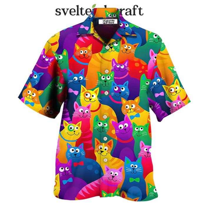 Cat Funny Colorfultyle Hawaiian Shirt