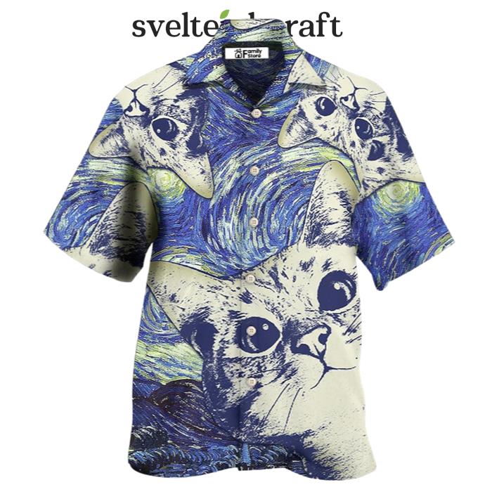 Cat Love Life Cute Hawaiian Shirt