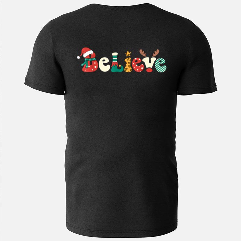 Christmas Believe In Santa Cut Funny T-Shirts
