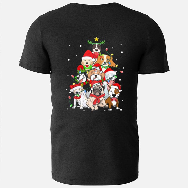 Christmas Dogs Tree T-Shirts
