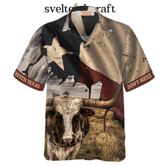 Don't Mess With Texas Longhorns Hawaiian Shirt