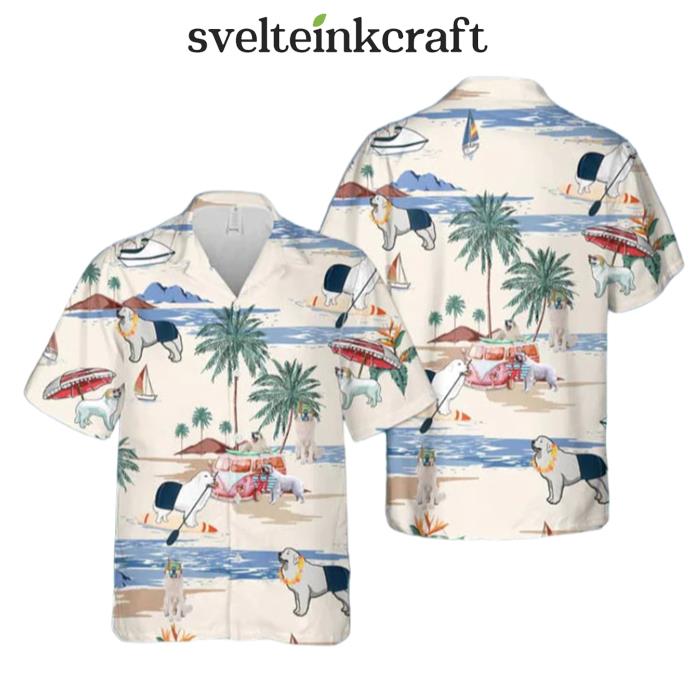 Great Pryrenees Summer Beach Hawaiian Shirt