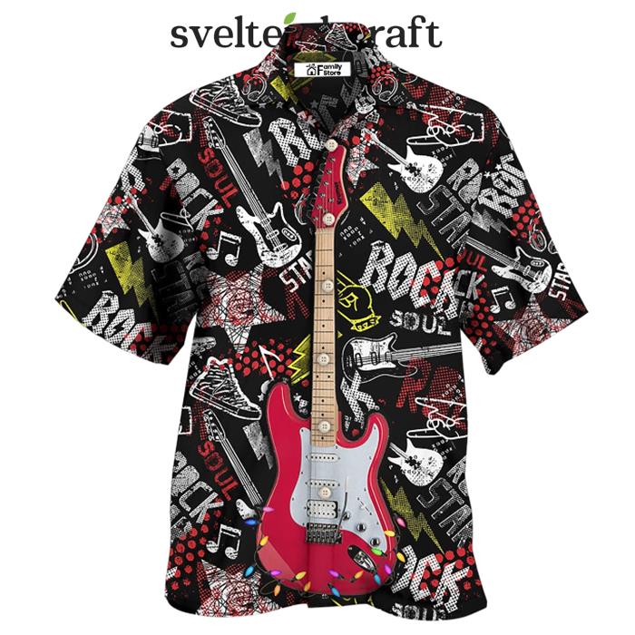 Guitar Rock Soul Merry Christmas Happy Hawaiian Shirt