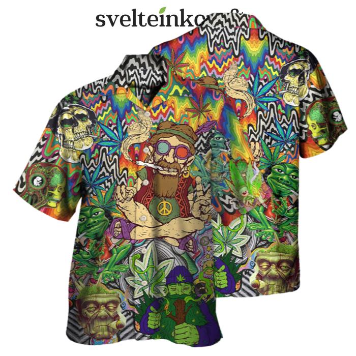 Hippie Feel Freedom From Smoking Cool Style Hawaiian Shirt