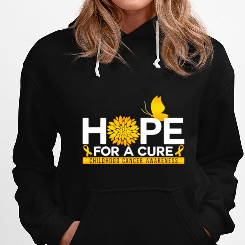 Hope For A Cure Childhood Cancer Awareness Butterfly T-Shirts