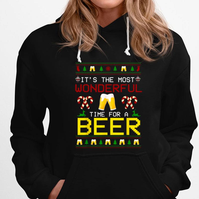It's The Most Wonderful Time For A Beer Ugly Christmas T-Shirts