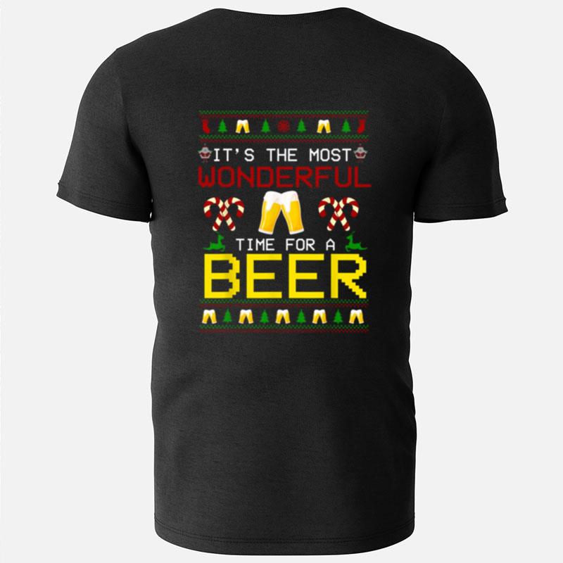 It's The Most Wonderful Time For A Beer Ugly Christmas T-Shirts