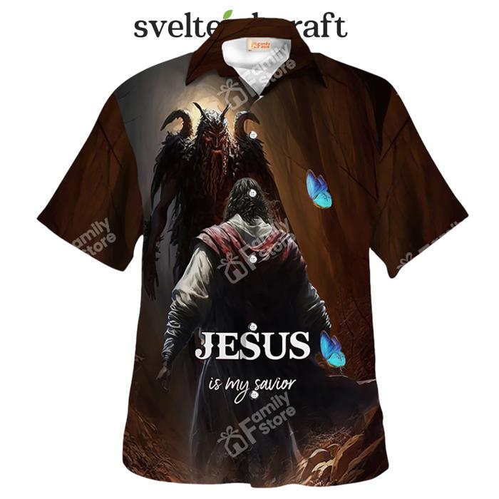 Jesus Is My Savior With Devil Hawaiian Shirt