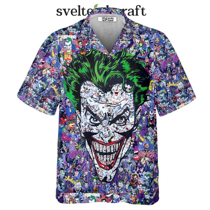 Joker The Most Favourite Characters Pattern Hawaiian Shirt