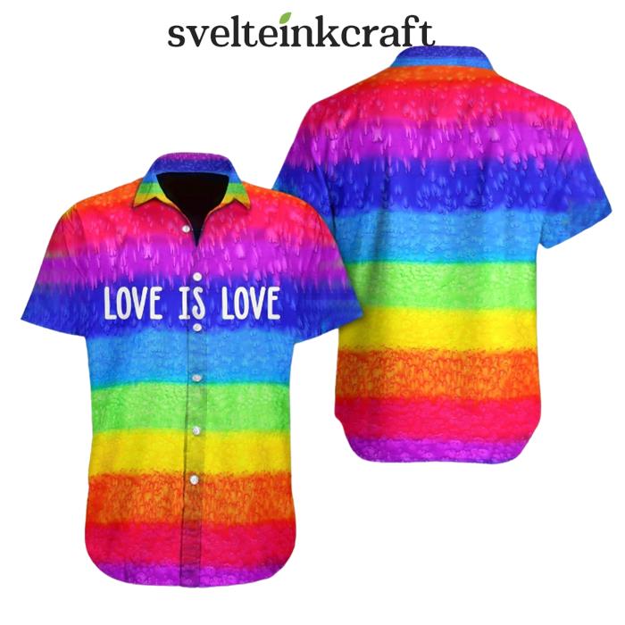 LGBT Love Is Love For Couple Gaymer Lesbian Hawaiian Shirt