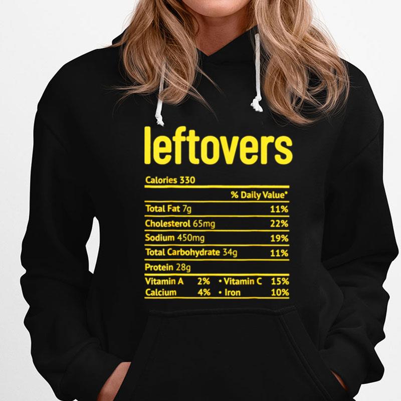 Leftovers Nutrition Facts Thanksgiving Christmas T-Shirts